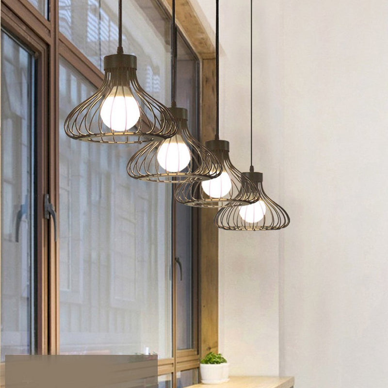 Afbeelding laden in galerijviewer, Homestyle pro mk013-b industriële hanglamp 23x20 cm zwart metaal