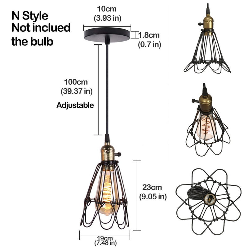 Afbeelding laden in galerijviewer, Homestyle Pro Homestyle MK006-B Industriële Hanglamp 19x23 cm Zwart Metaal