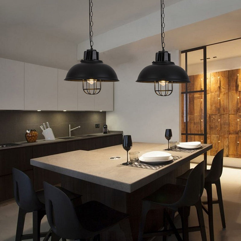 Afbeelding laden in galerijviewer, Homestyle pro mk107-bb industriële hanglamp 33x26 cm zwart metaal