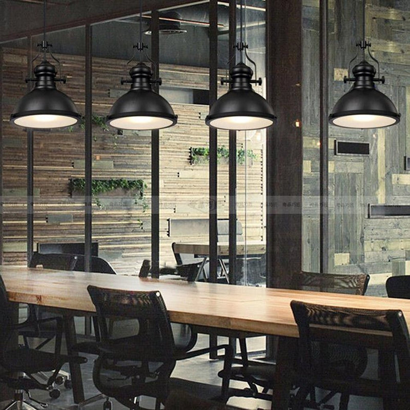 Afbeelding laden in galerijviewer, Homestyle pro mk102-wb industriële hanglamp 32x35 cm zwart wit metaal