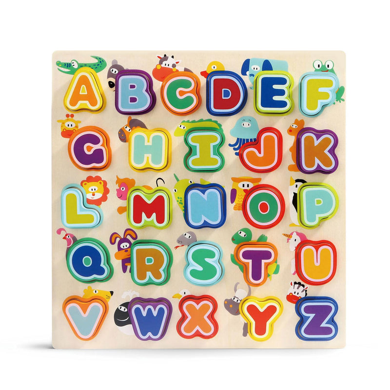 Afbeelding laden in galerijviewer, Topbright Houten Puzzel Dieren en Alfabet, 30st.