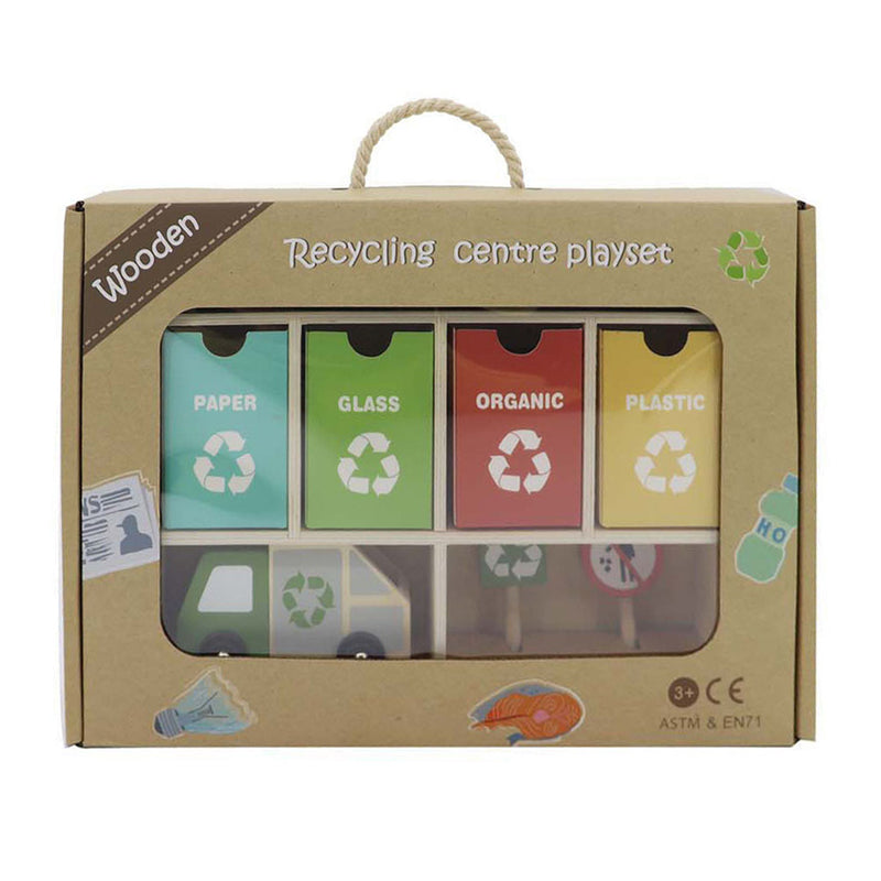 Afbeelding laden in galerijviewer, Houten recyclingcentrum speelset