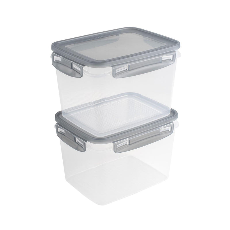 Afbeelding laden in galerijviewer, Sunware club cuisine diepvriesdozenset met clips set van 2 1,9l transparant grijs