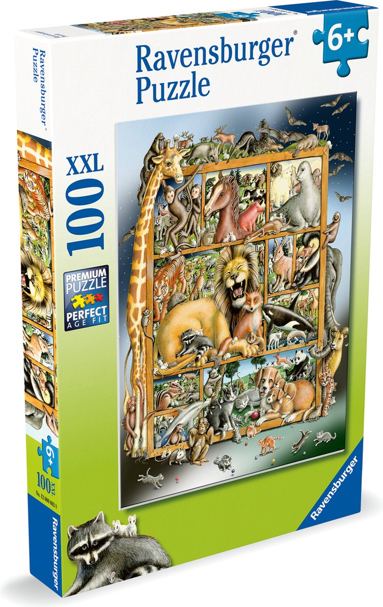 Afbeelding laden in galerijviewer, Ravensburger puzzel dieren collage - legpuzzel - 100 xxl stukjes