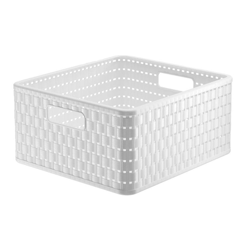 Afbeelding laden in galerijviewer, Rotho country mand vierkant 30x30x16 cm 14l wit