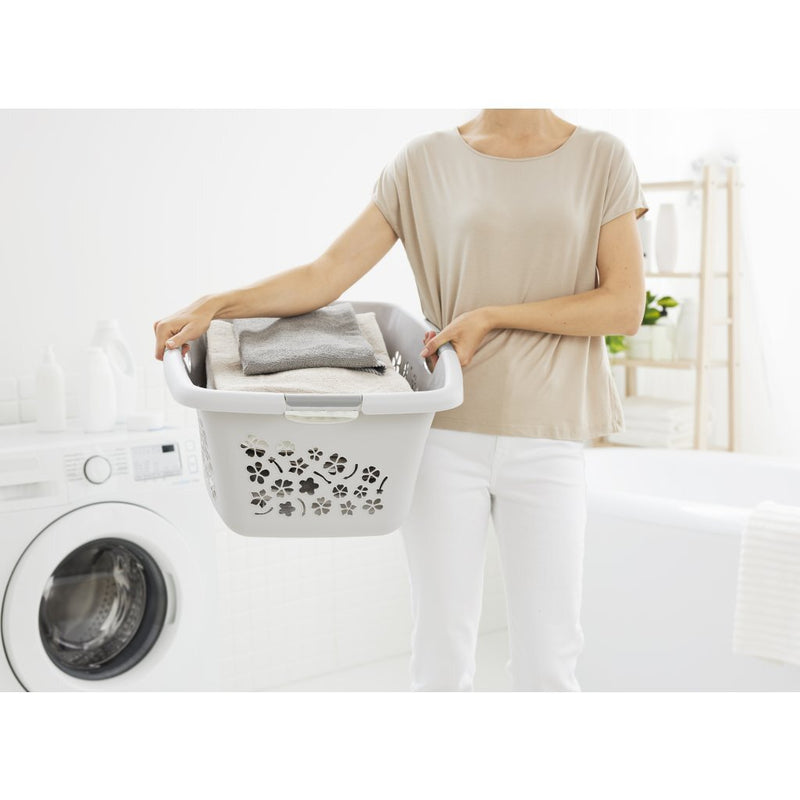 Afbeelding laden in galerijviewer, Rotho flowers wasmand 50l grijs