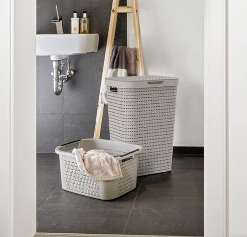 Afbeelding laden in galerijviewer, Rotho country wasverzamelaar 55l wit