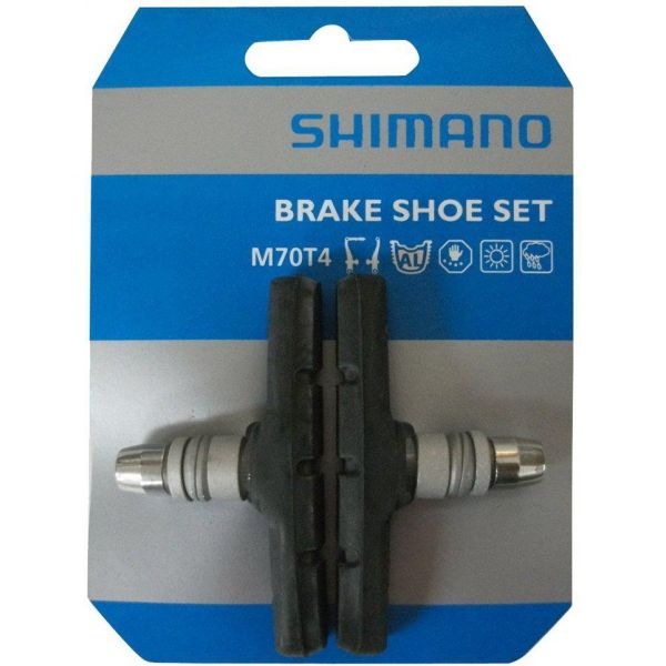 Afbeelding laden in galerijviewer, remblokken M70T4 V-brake rubber zwart zilver