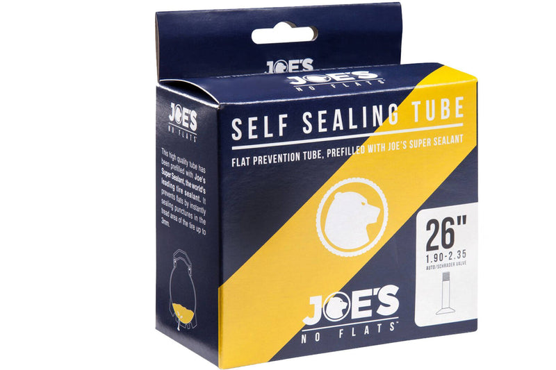Afbeelding laden in galerijviewer, Joe's no flats Binnenband self sealing tube yellow gel fv 26x1.90-2.35