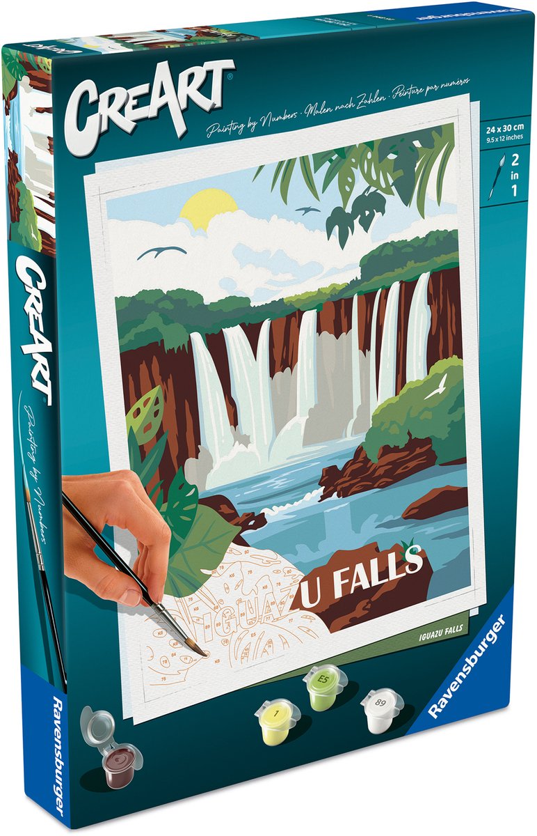 Afbeelding laden in galerijviewer, Ravensburger creart schilderen op nummer - iguazu watervallen
