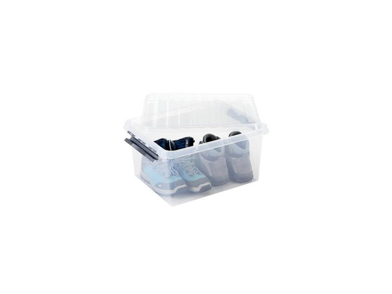 Afbeelding laden in galerijviewer, Sunware q-line opbergbox transparant 22 liter 40x30x26cm