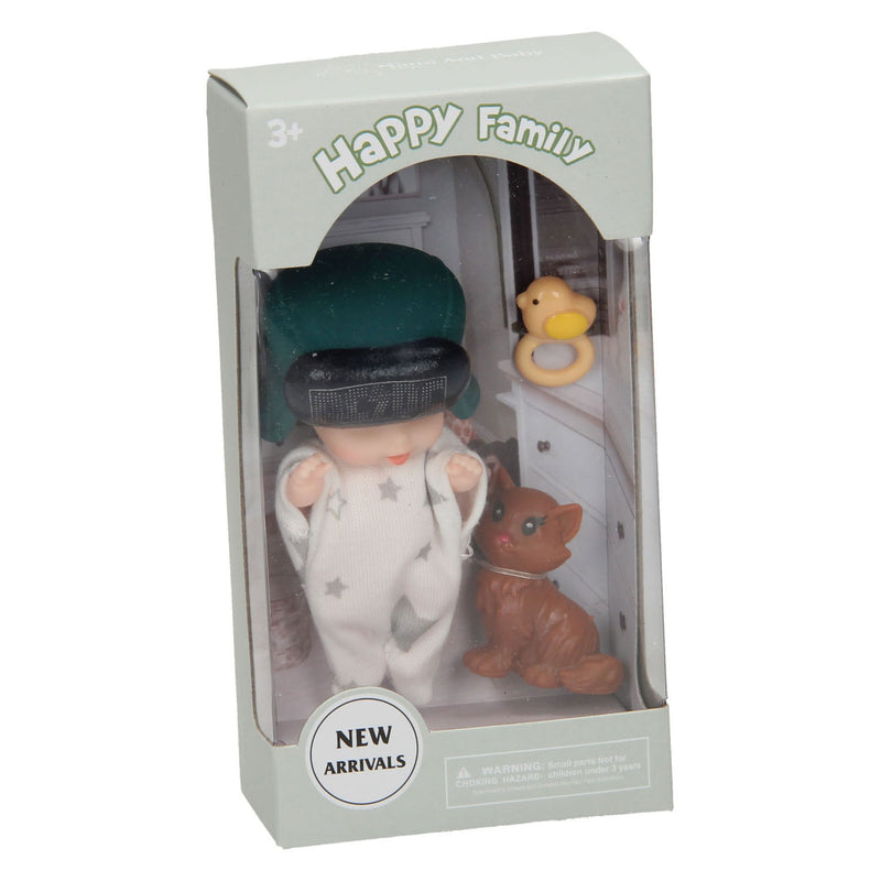 Afbeelding laden in galerijviewer, Poppensetje met pet vriend mini pop