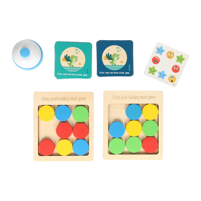 Afbeelding laden in galerijviewer, Houten schuifpuzzel duel met bel spel