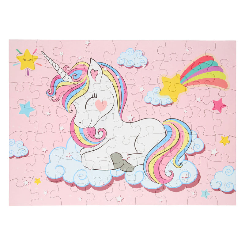 Afbeelding laden in galerijviewer, Lobbes speelgoed bv lobbes legpuzzel unicorn karton 63 stukjes fantasie puzzel kinderen.