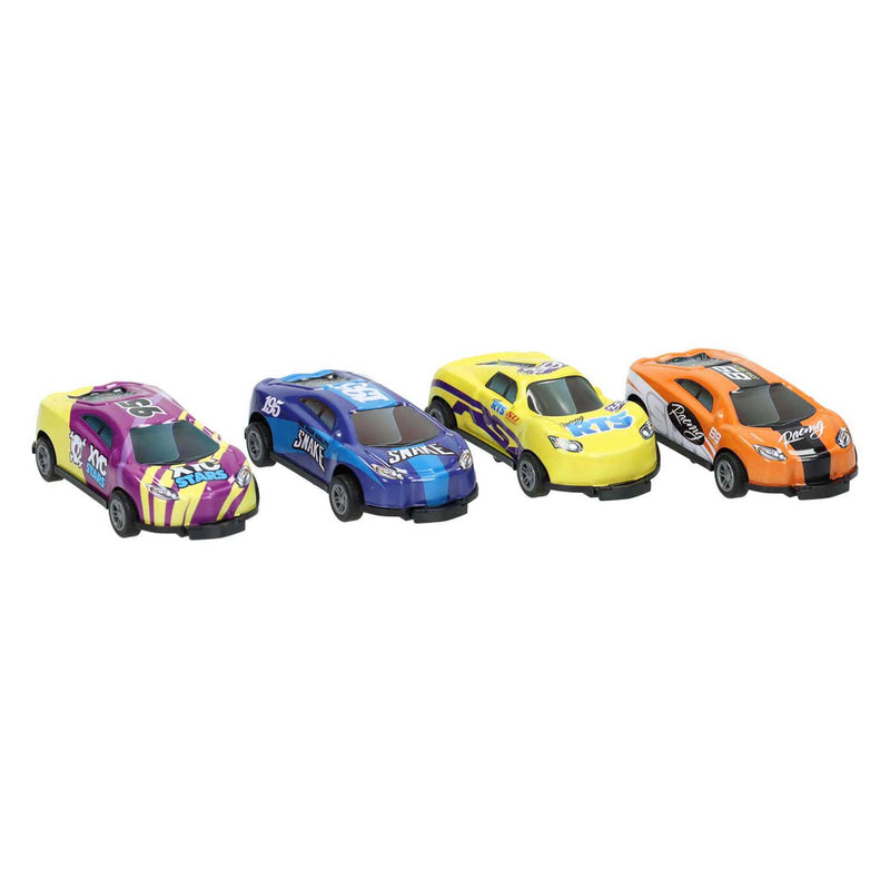 Afbeelding laden in galerijviewer, Raceauto backflip pull back set - 4st.