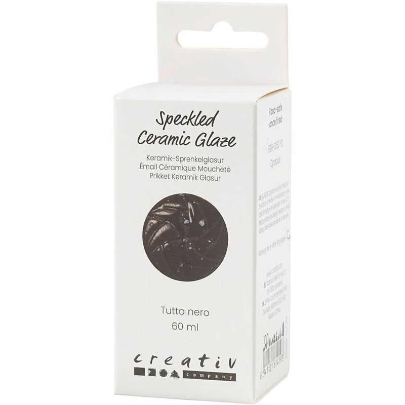Afbeelding laden in galerijviewer, Http: www.cchobby.nl gespikkeld-keramiekglazuur-999-1060-c-dekkend-tutto-nero-60-ml-1-doosje