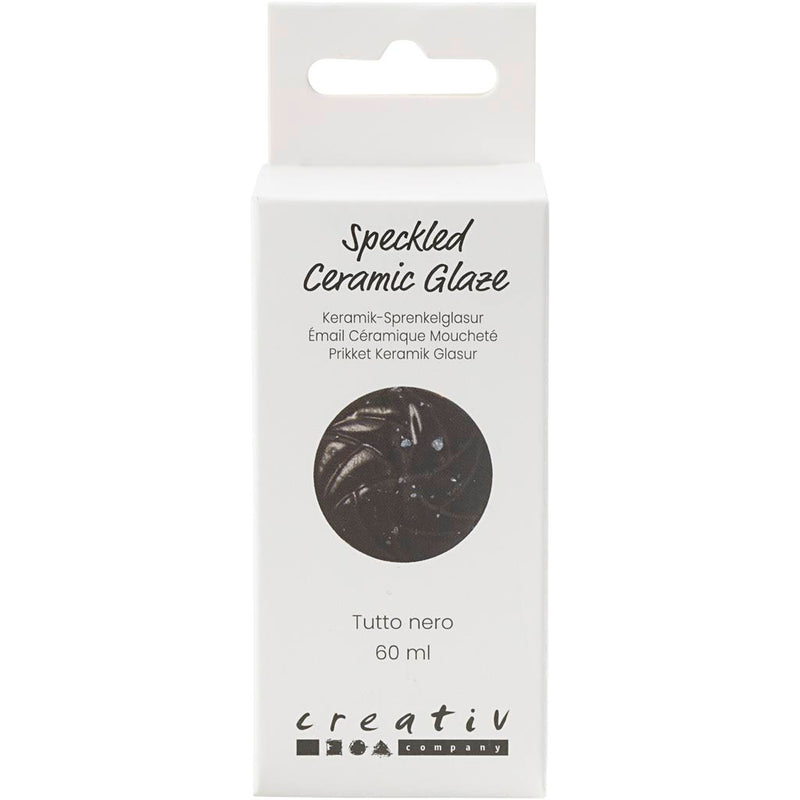 Afbeelding laden in galerijviewer, Http: www.cchobby.nl gespikkeld-keramiekglazuur-999-1060-c-dekkend-tutto-nero-60-ml-1-doosje