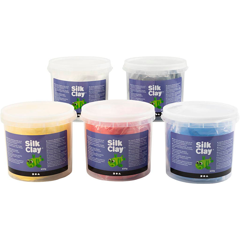 Afbeelding laden in galerijviewer, Https: www.cchobby.nl silk-clayr-primair-kleuren-5x650-gr-1-doos