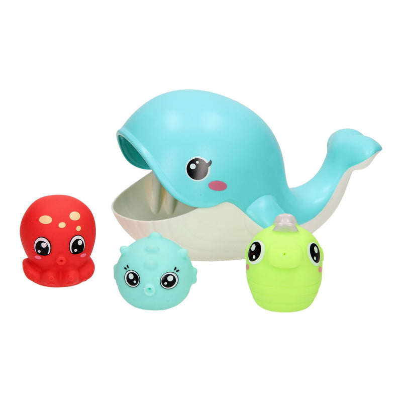 Afbeelding laden in galerijviewer, Badspeelset walvis happer, 4dlg.