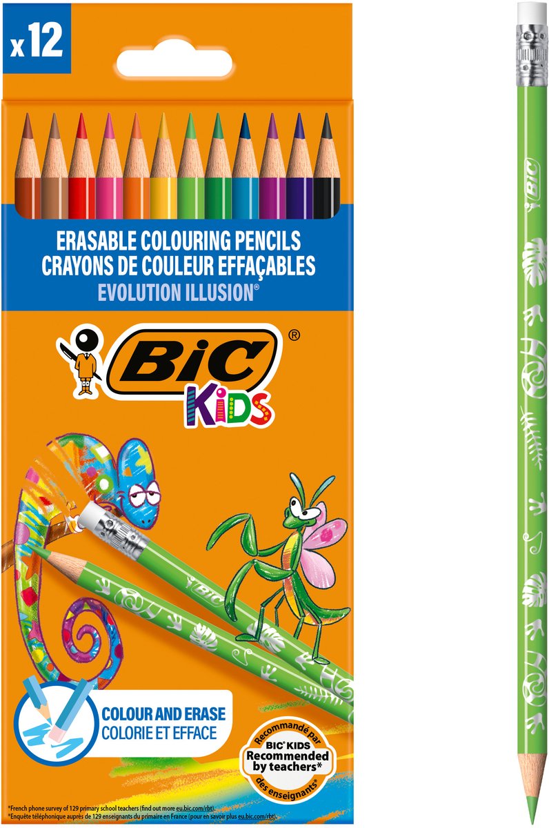 Afbeelding laden in galerijviewer, Bic kids evolution uitgumbare kleurpotloden, 12st.
