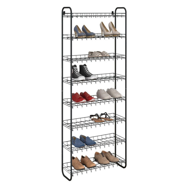 Afbeelding laden in galerijviewer, Metaltex shoe schoenenrek 8 etages 64x23x165 cm zwart