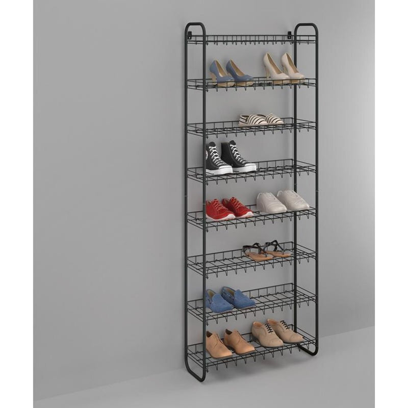 Afbeelding laden in galerijviewer, Metaltex shoe schoenenrek 8 etages 64x23x165 cm zwart