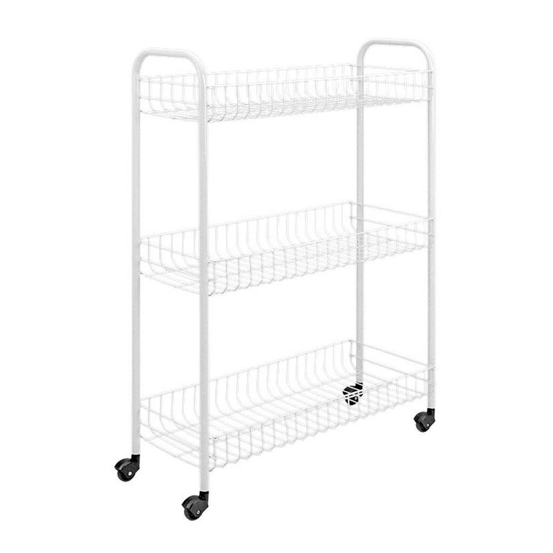Afbeelding laden in galerijviewer, Tomado-metaltex slim keukentrolley met wielen 23x56x84 cm wit