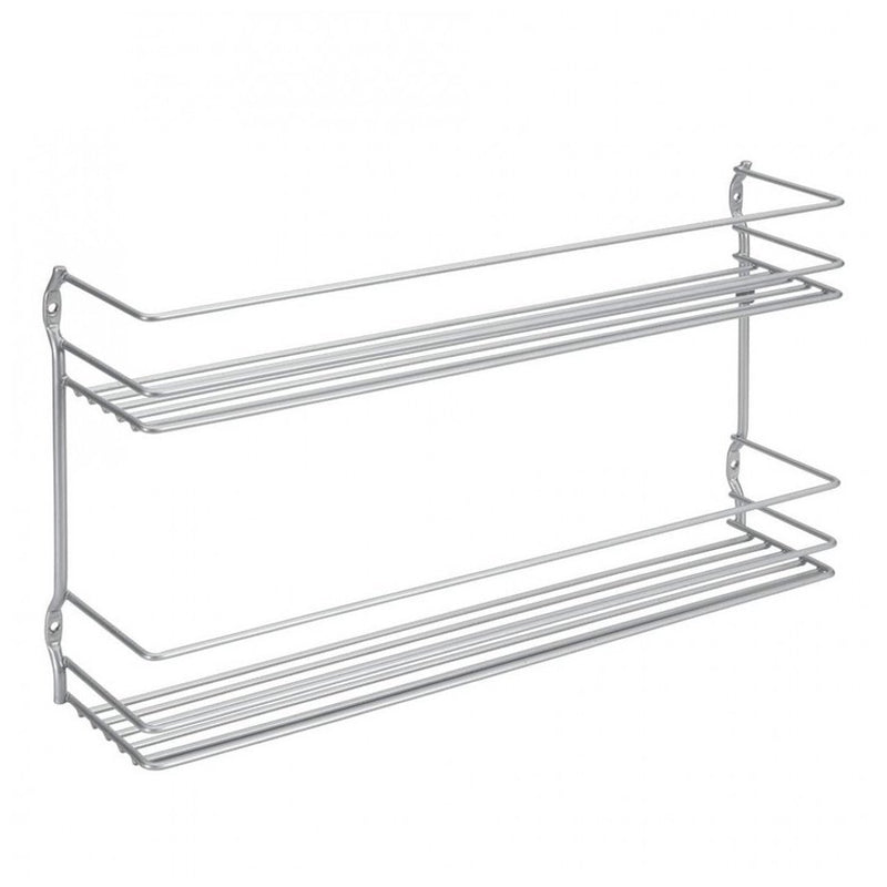 Afbeelding laden in galerijviewer, Metaltex space saver smart kitchen pepito kruidenrek 2 etages 36x8x19 cm zilver