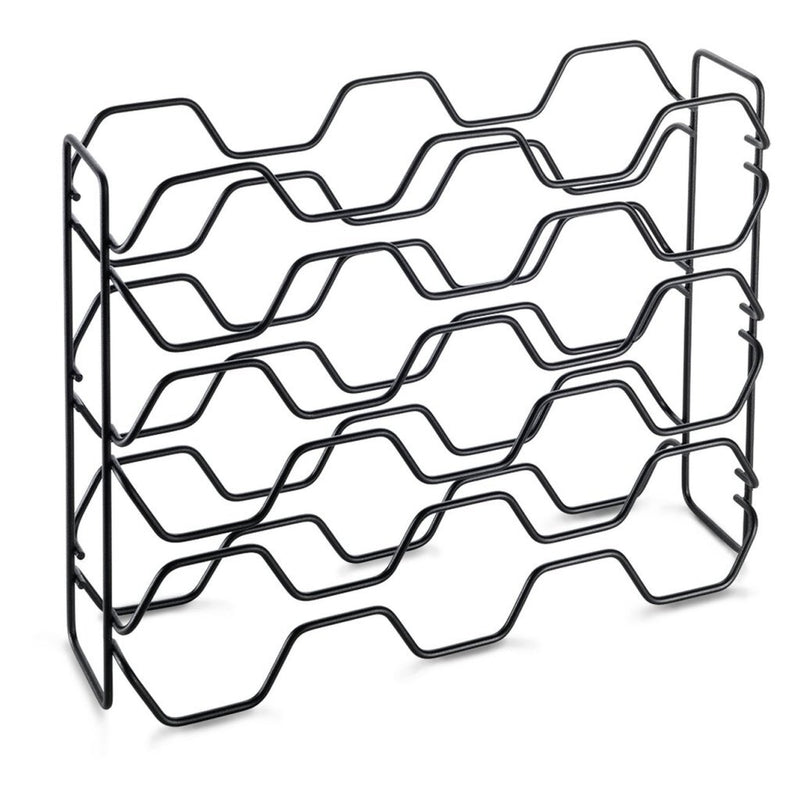 Afbeelding laden in galerijviewer, Metaltex wijnrek hexagon voor 15 flessen 43x12x34 zwart