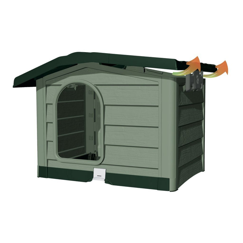 Afbeelding laden in galerijviewer, Bama pet cuccia hondenhok 89x75x62 cm groen