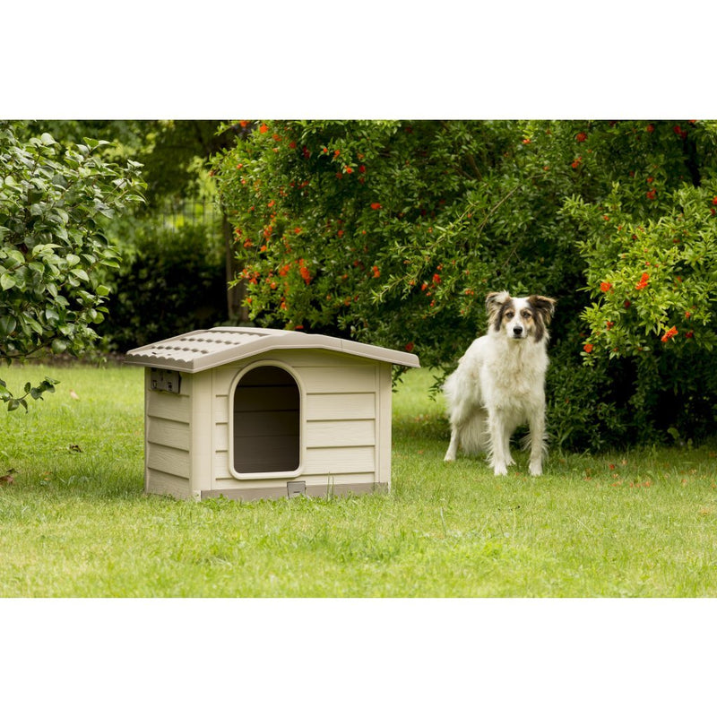Afbeelding laden in galerijviewer, Bama pet cuccia hondenhok 89x75x62 cm beige taupe