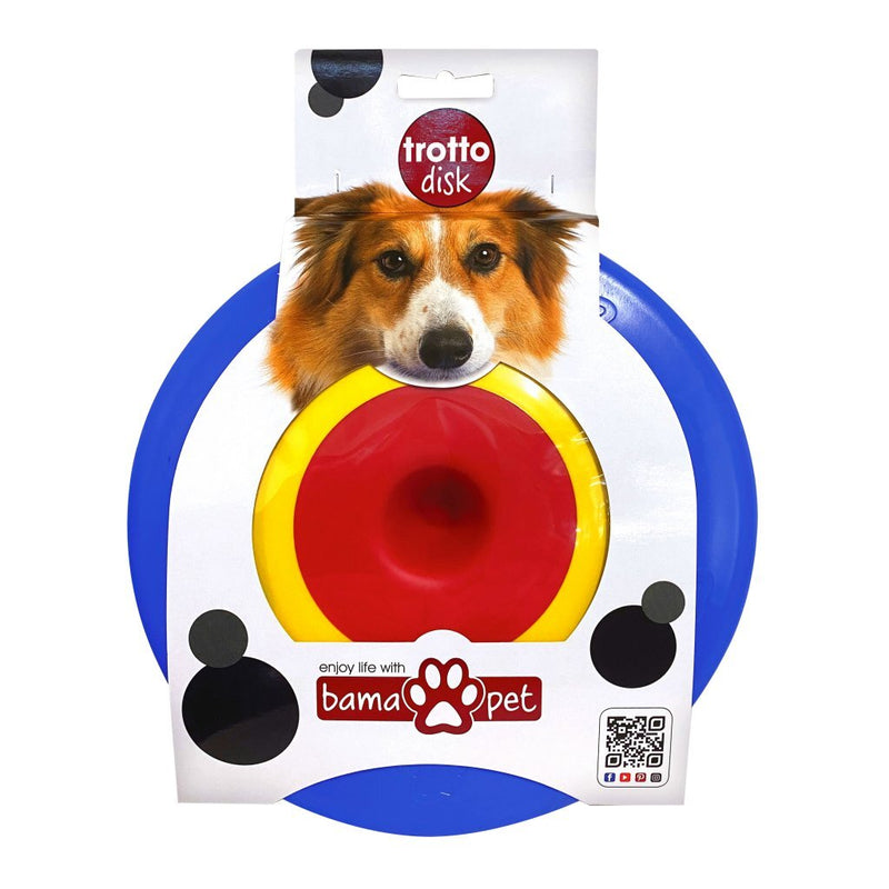 Afbeelding laden in galerijviewer, Bama pet trotto disk hondenspeelgoed 24.5x4.5 cm blauw geel rood