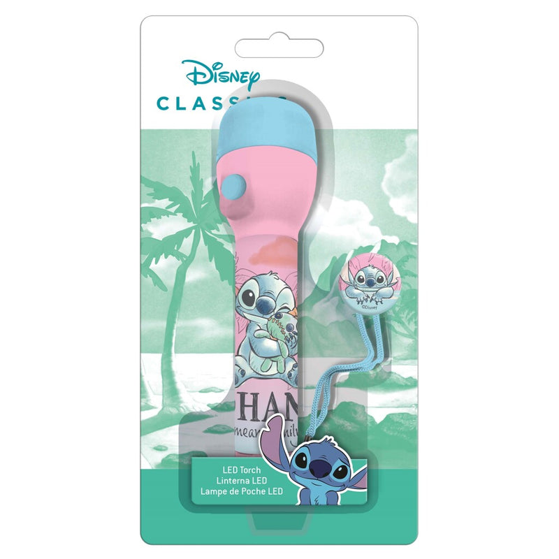 Afbeelding laden in galerijviewer, Disney stitch zaklamp 16 cm blauw roze