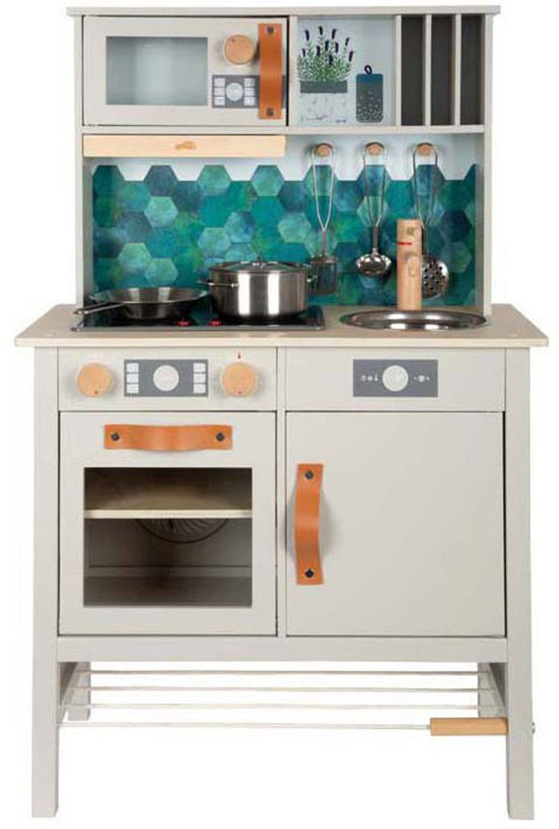 Afbeelding laden in galerijviewer, Small foot - houten speelkeuken tasty grijs