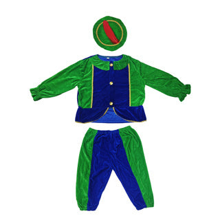 Afbeelding laden in galerijviewer, Overige merken pietenpak groen blauw 110-116 cm | 2 stuks