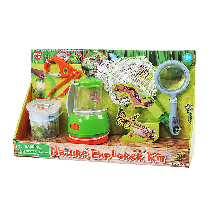 Afbeelding laden in galerijviewer, Playgo natuur onderzoekerset - 6 dlg. met schepnet en vergrootglas