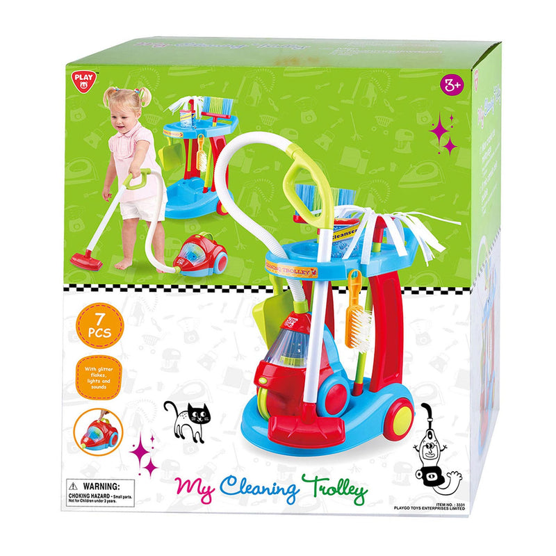 Afbeelding laden in galerijviewer, Play Schoonmaaktrolley met Stofzuiger Retro, 7dlg.