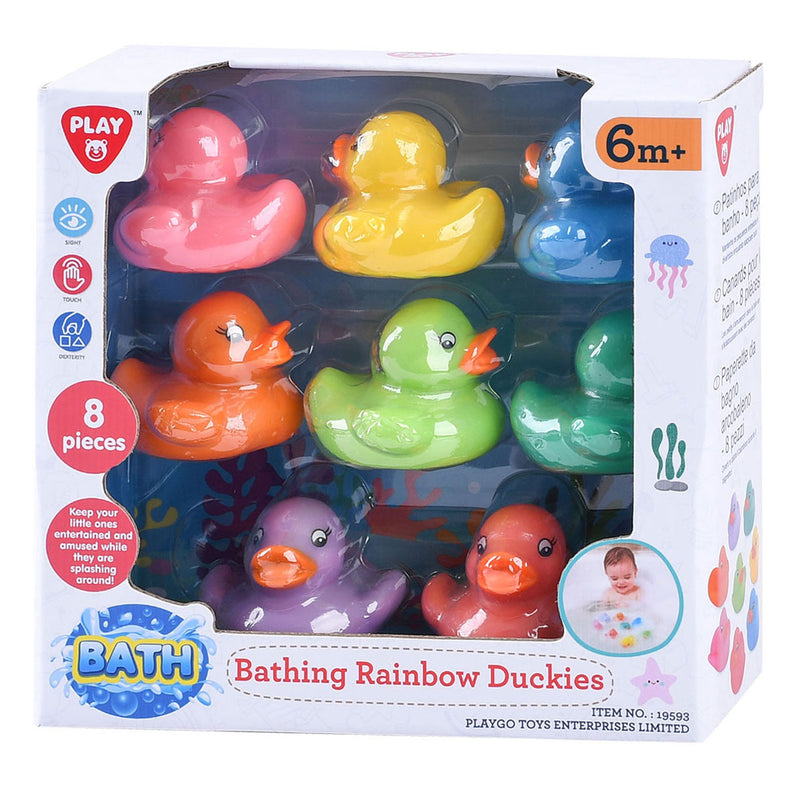 Afbeelding laden in galerijviewer, Playgo regenboog badeendjes - 8st.