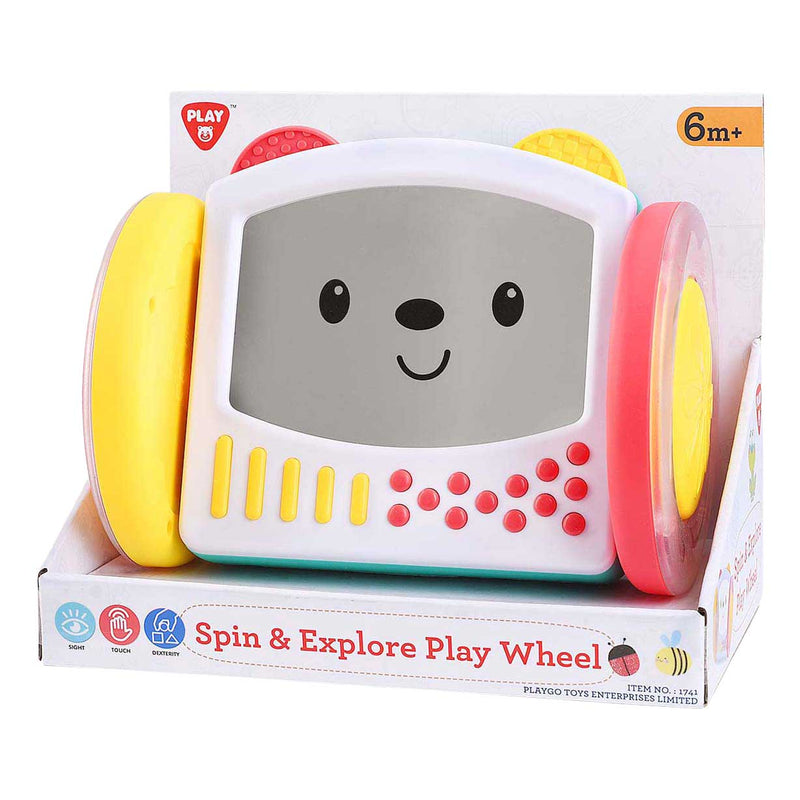 Afbeelding laden in galerijviewer, Playgo activiteitenrol sensorisch speelgoed kleurrijk voor baby's.