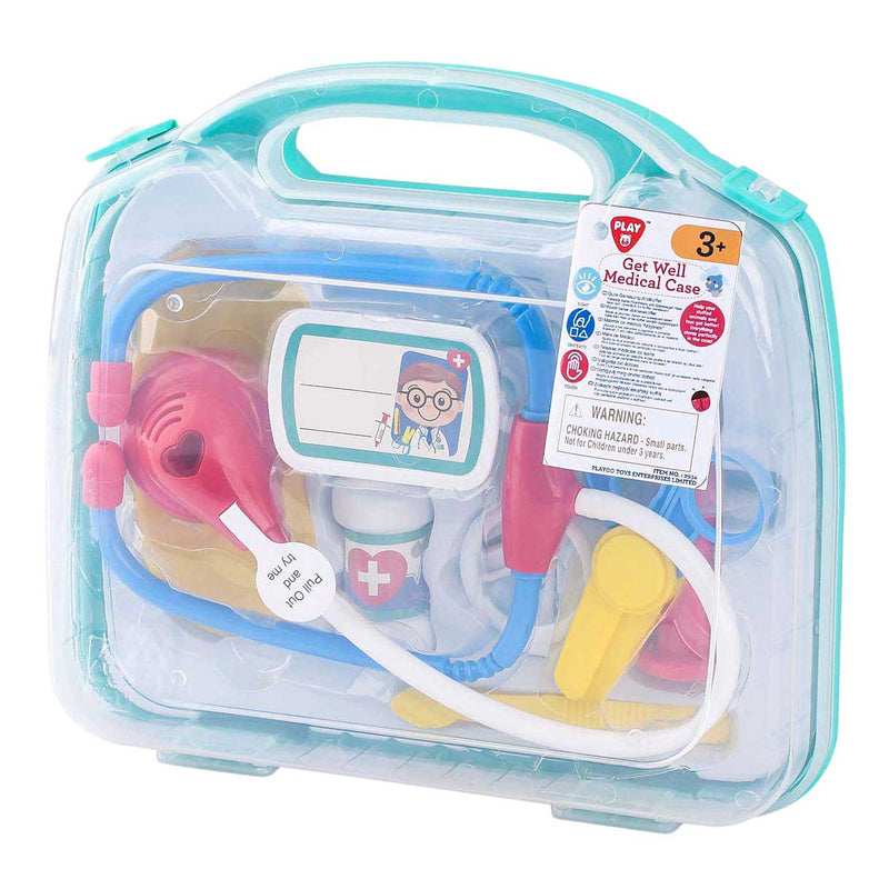 Afbeelding laden in galerijviewer, Playgo dokter speelgoedkoffer set voor kinderen rollenspel.