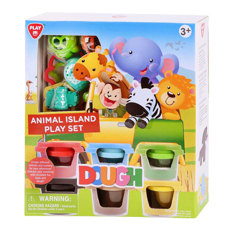 Afbeelding laden in galerijviewer, Playgo dieren eiland kleiset - 6 kleipotjes