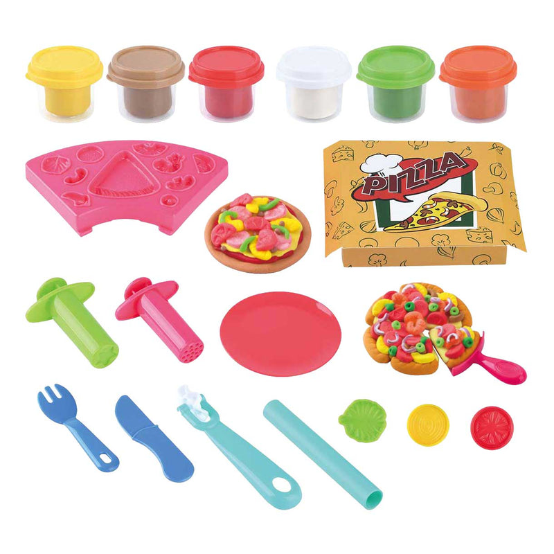 Afbeelding laden in galerijviewer, Playgo pizza kleiset - 6 kleipotjes