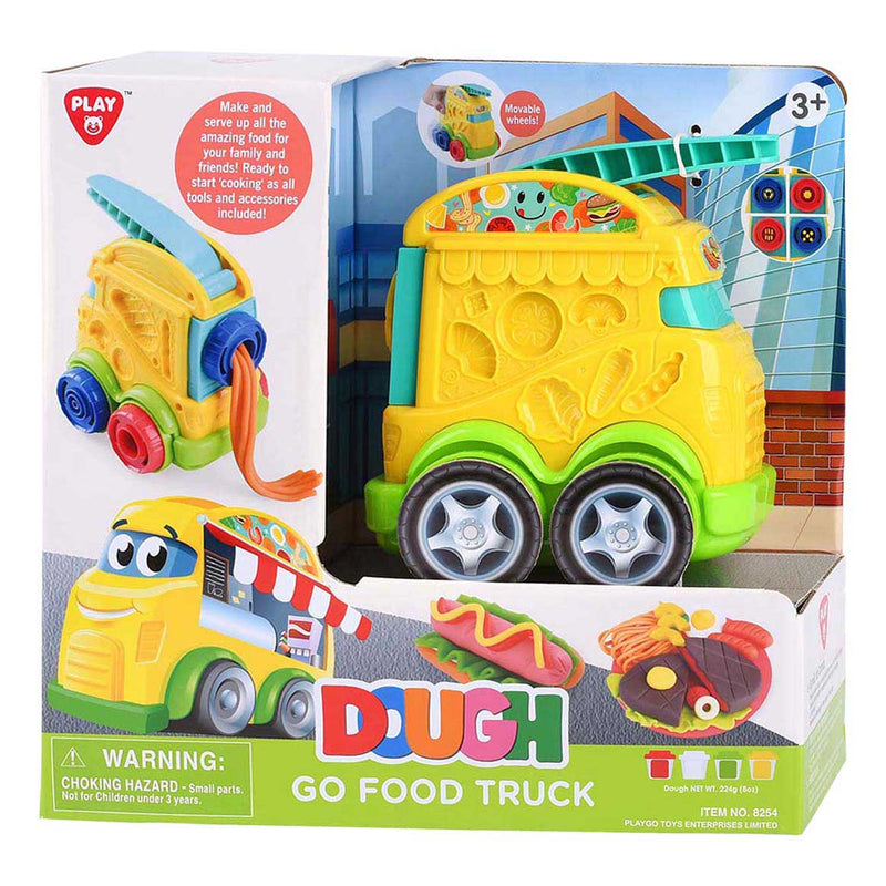 Afbeelding laden in galerijviewer, Playgo food truck kleiset - 4 kleipotjes