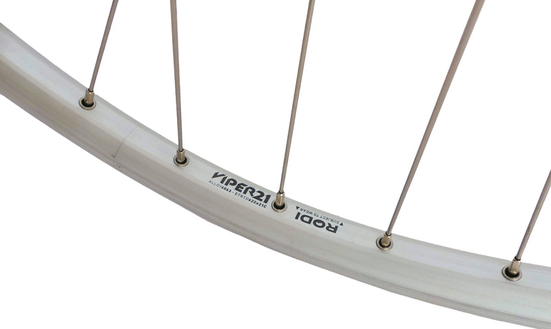Afbeelding laden in galerijviewer, Rodi voorwiel 28 inch 622x21 viper - 36 gaats - zilver