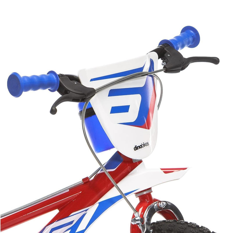 Afbeelding laden in galerijviewer, Dino bikes dino jongensfiets r1 16 inch met knijpremmen rood blauw