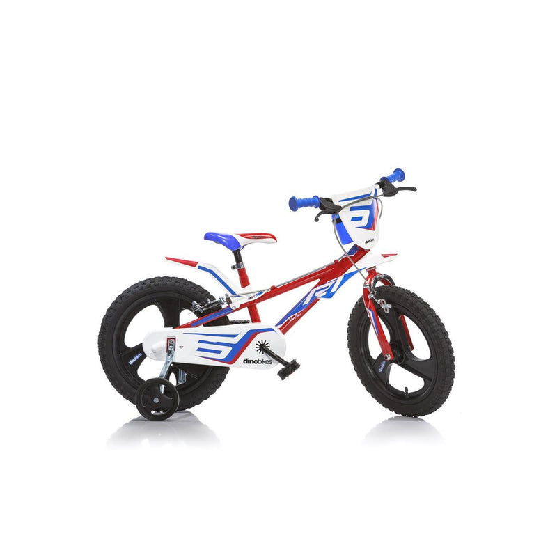 Afbeelding laden in galerijviewer, Dino bikes dino jongensfiets r1 16 inch met knijpremmen rood blauw