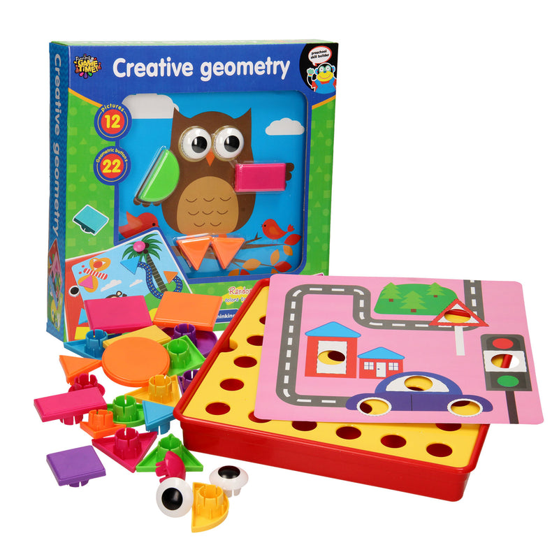 Afbeelding laden in galerijviewer, Vormenpuzzels met kleurenkaarten, 33dlg.