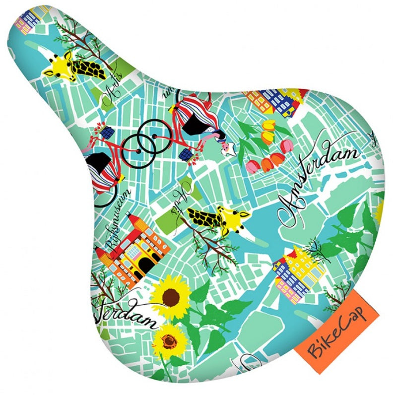 Afbeelding laden in galerijviewer, Bikecap Zadeldek Get Lost Amsterdam