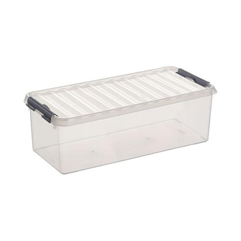Afbeelding laden in galerijviewer, Sunware q-line box 9.5 liter transparant 48,5x19x14,7 cm