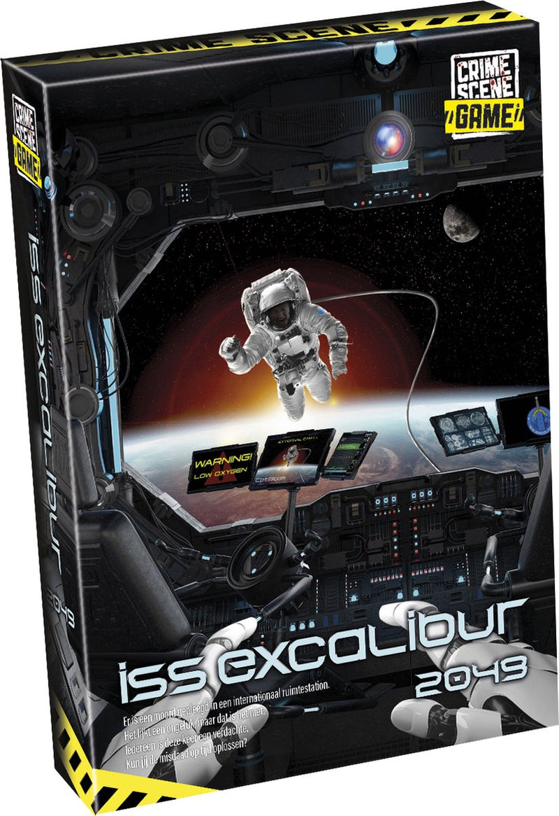 Afbeelding laden in galerijviewer, Tactic crime scene iss excalibur 2049 – bordspel – misdaadspel – futuristisch mysterie in de ruimte – diepgaand onderzoek en deductie – crime scene serie – game storm studio – 1 of meer spelers – vanaf 18 jaar